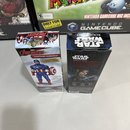DISNEY STAR WARS SERGEANT JYN ERSO 10"  + CAPTAIN AMERICA MARVEL FIGURE HASBRO.