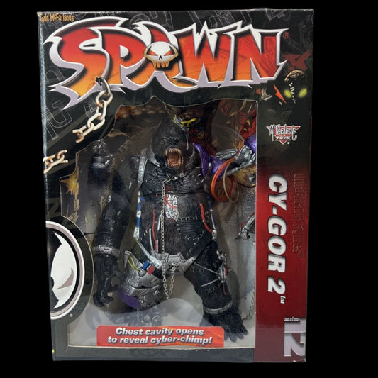 SPAWN CY-GOR 2 Todd McFarlane Series 12 Action Figure NIB NEW 1998 Gorilla TOYS (Damaged Box)