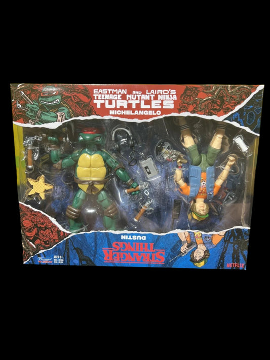 Teenage Mutant Ninja Turtles Stranger Things Action Figure 2pk Playmate TMNT