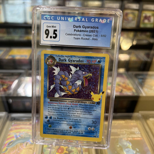Pokemon Dark Gyarados Holo #8 Celebrations 2021 - CGC 9.5 GEM MINT TEAM ROCKET