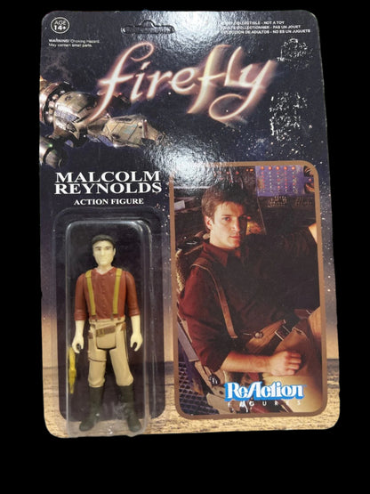 ReAction Firefly Action Figure Malcolm Reynolds 2014 Funko X Super7 NON PUNCHED!