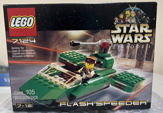 Lego Star Wars #7124 Flash Speeder 105 pcs. 2000 NIB Sealed Episode 1 Vintage