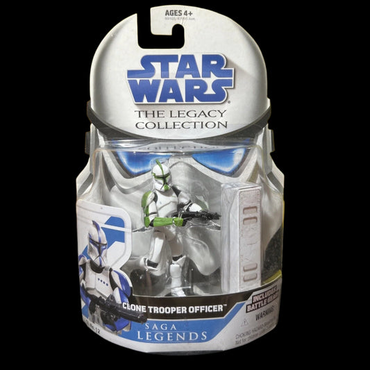 Star Wars Legacy Collection Clone Trooper Officer SL12 Green Figure 2008