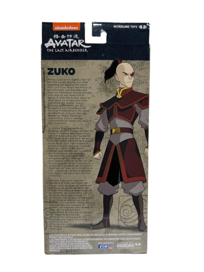The Last Airbender Prince Zuko 7" Action Figure Rare Mcfarlane Toys Avatar