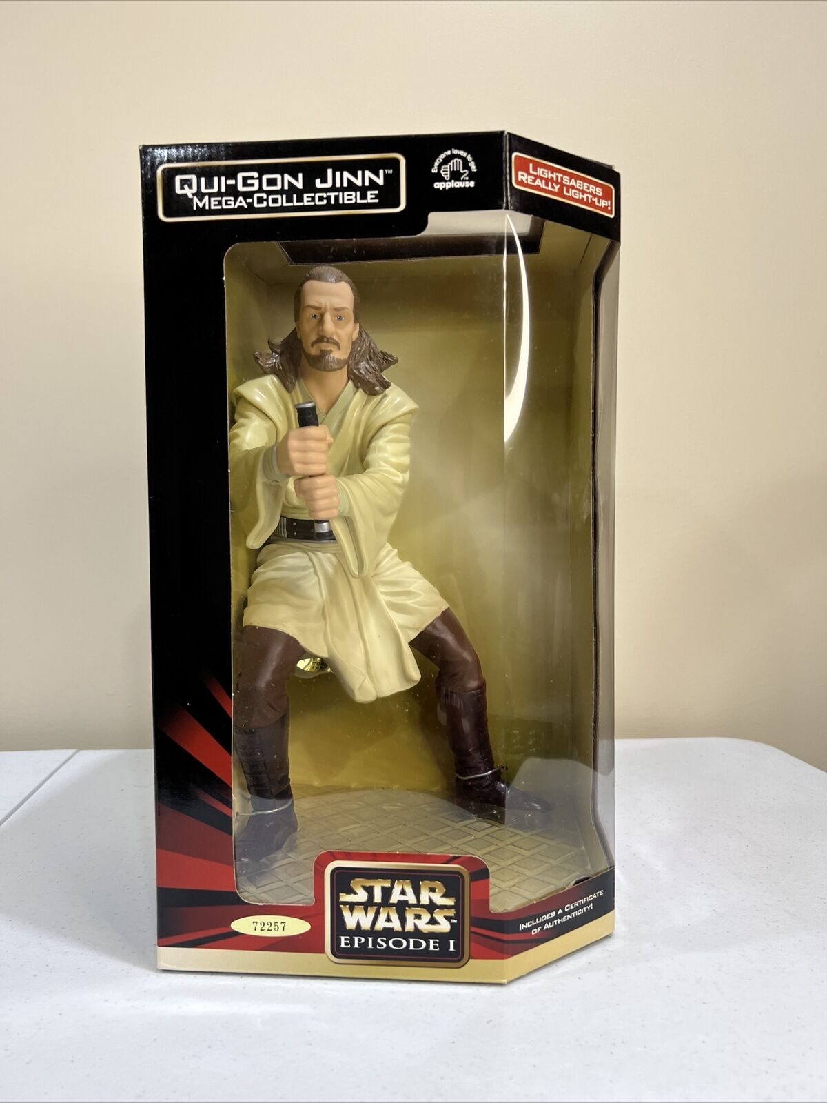 APPLAUSE #01803 Star Wars Phantom Menace "Qui-Gon Jinn" 12" Figure w/certificate