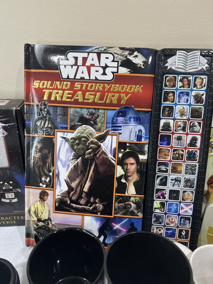 HUGE NEW STAR WARS LOT! BOBBLE HEAD, bb-8 CLOCK SEWING KIT AND MORE! BEST GIFT!