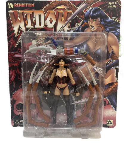 Vintage 1998 Rendition Widow Sexy Woman Action Figure 7" By Avatar, NOC