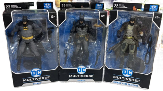 x3 McFarlane Toys DC Multiverse BATMAN DARK DETECTIVE: DC FUTURE STATE + BATMAN: THREE JOKERS + BATMAN: DESIGNED BY TODD MCFARLANE!