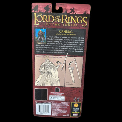 Toybiz Lord Of The Rings LOTR Gamling In Rohan Armor & Weapon Action Figure 2004