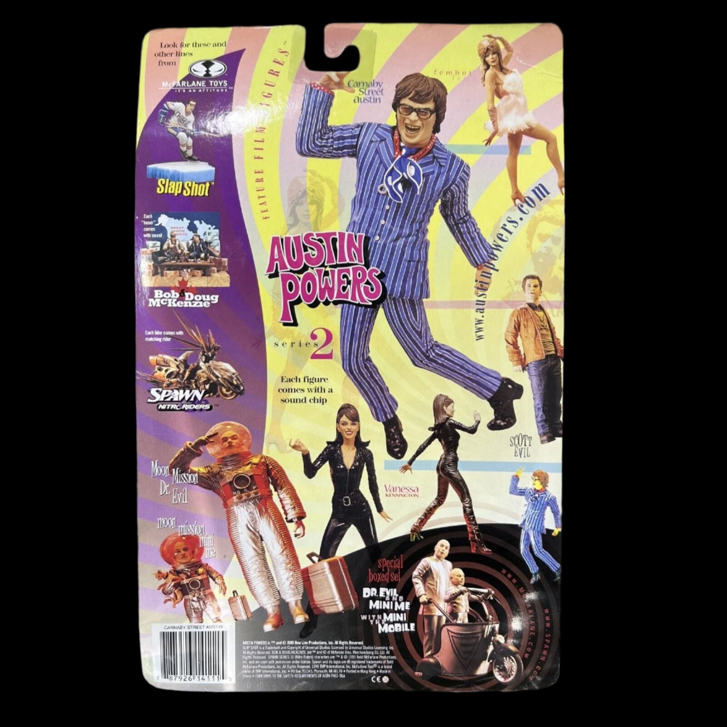 1999 McFarlane toys Austin Powers Film Action Figure Series 2 Carnaby Street NEW
