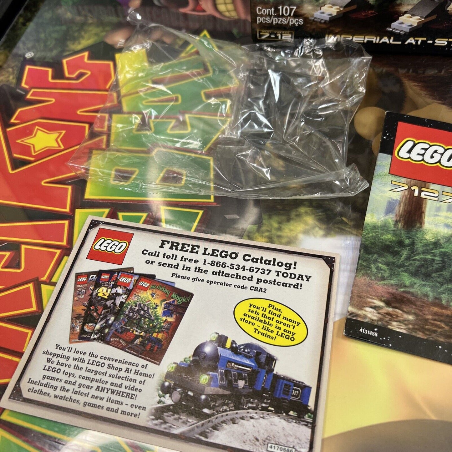 LEGO Star Wars: Imperial AT-ST (7127) WITH BOX MANUAL BAGS AND CHEWBACCA!