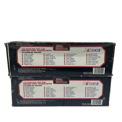 x2 1:64 DIE CAST  SEMI-TRUCK RACING TEAM TRANSPORTER CHAMPIONS NASCAR DAVE BOBBY