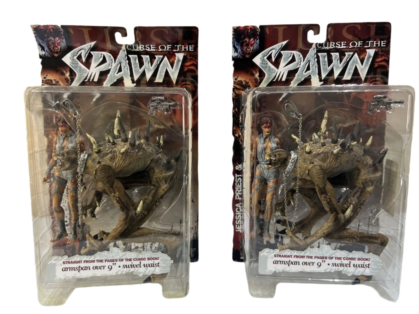 X2 CURSE OF THE SPAWN NIP JESSICA PRIEST & MR OBERSMITH SERIES 13 MCFARLANE TOYS