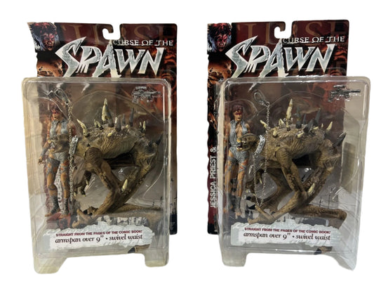 X2 CURSE OF THE SPAWN NIP JESSICA PRIEST & MR OBERSMITH SERIES 13 MCFARLANE TOYS