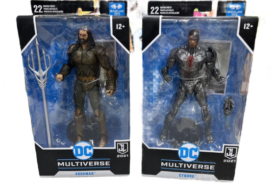 McFarlane Toys DC Multiverse Justice League 2021 Cyborg + AQUAMAN FIGURE NIB