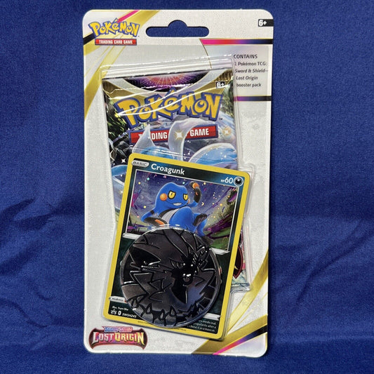 Pokémon Lost Origins Blister Pack + Croagunk Promo + Coin TCG Sword And Shield