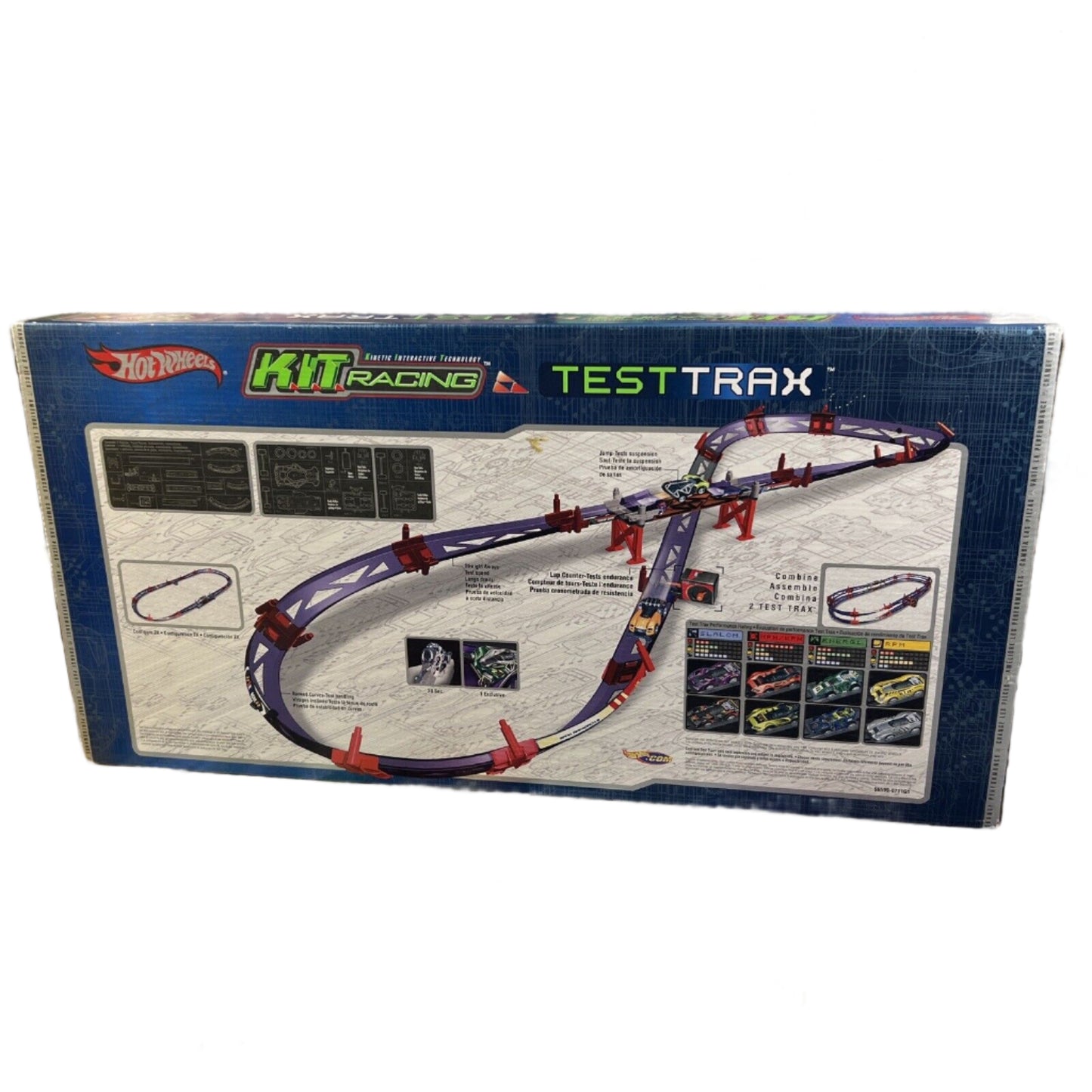 NIB Hot Wheels Kinetic Interactive Technology Kit Racing Test Trax 2 - 1 Combine