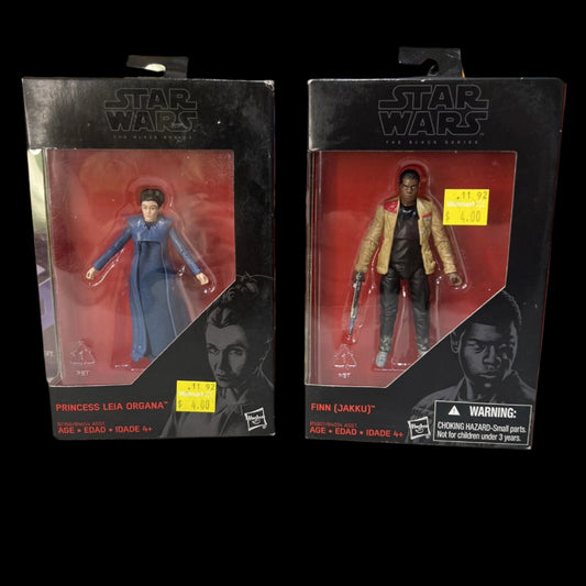 Star Wars Black Series FINN JAKKU WALMART EXCLUSIVE + PRINCESS LEIA ORGANA 2