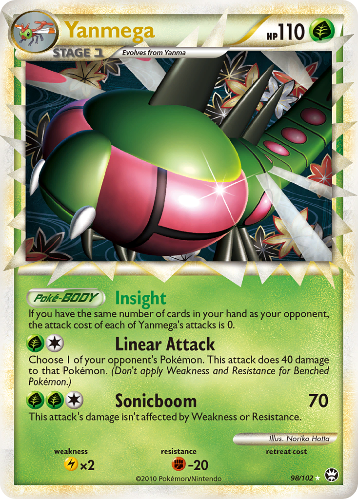 Yanmega 98/102 Prime Rare HGSS Triumphant Pokemon Holo
