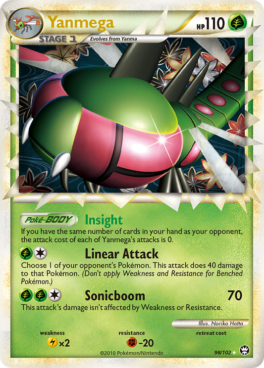 Yanmega 98/102 Prime Rare HGSS Triumphant Pokemon Holo