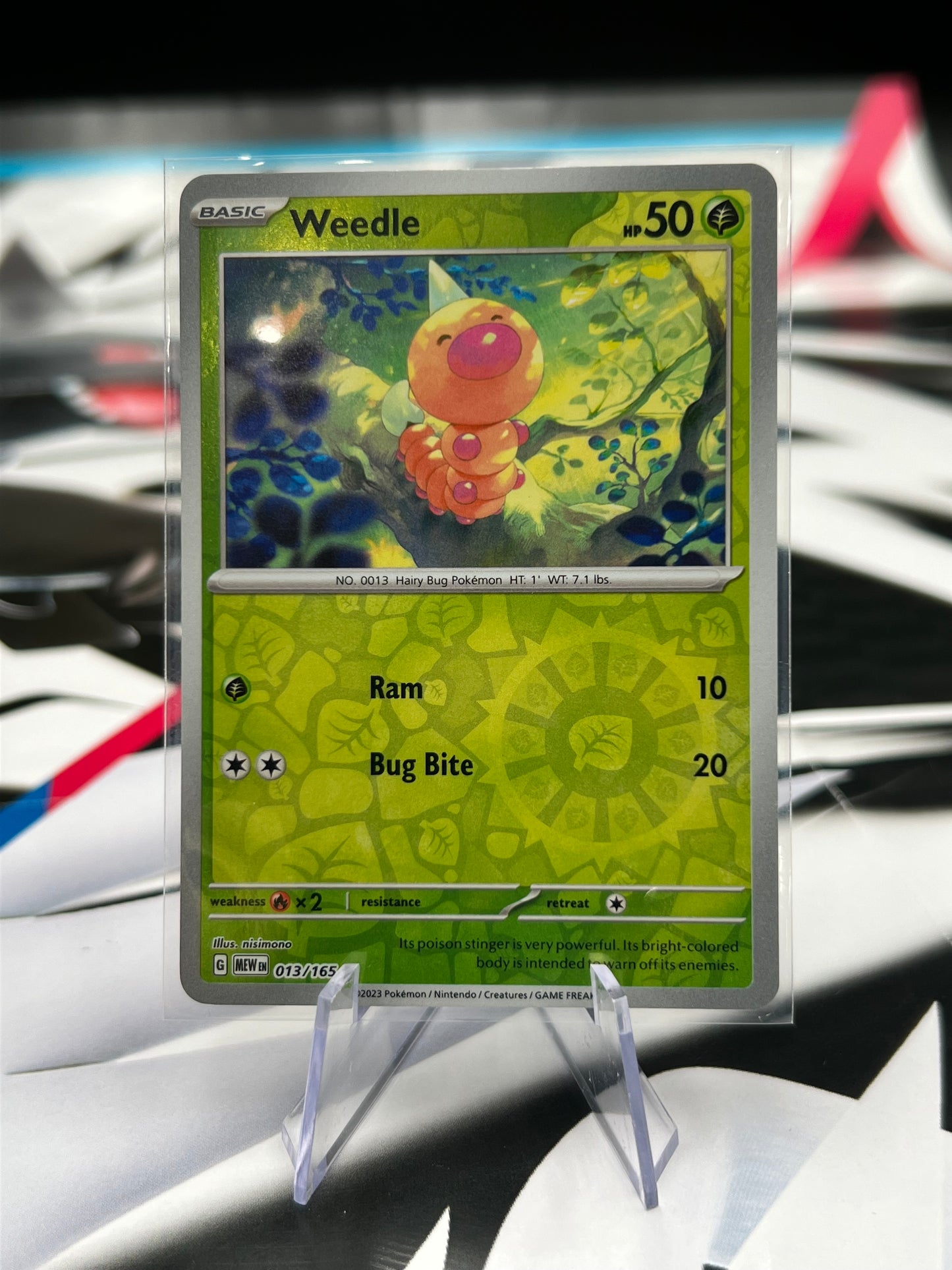 Weedle Reverse Holo 013/165 - SV: Scarlet & Violet 151 (MEW) Pokémon Card TCG