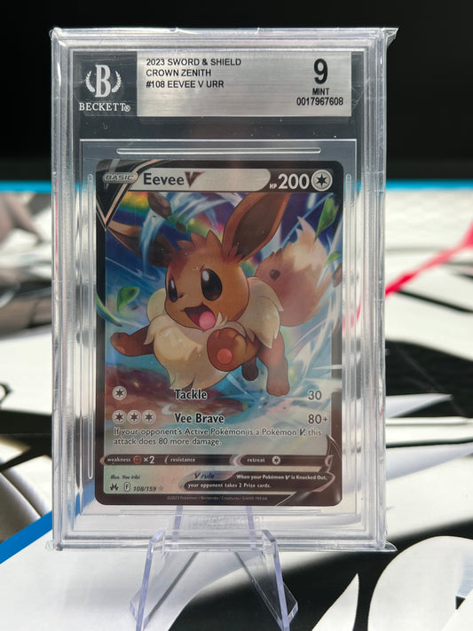 BGS 9 Eevee V 108/159 - Crown Zenith (CRZ) Pokémon TCG Beckett