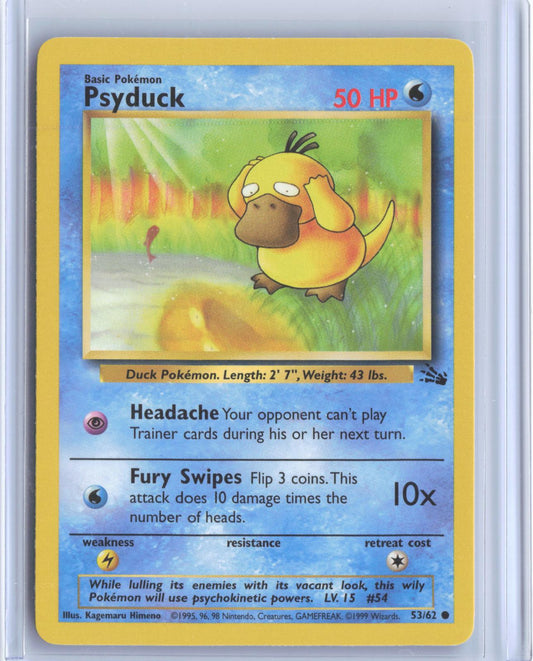Psyduck 53/62 Common Fossil Pokemon Unlimited