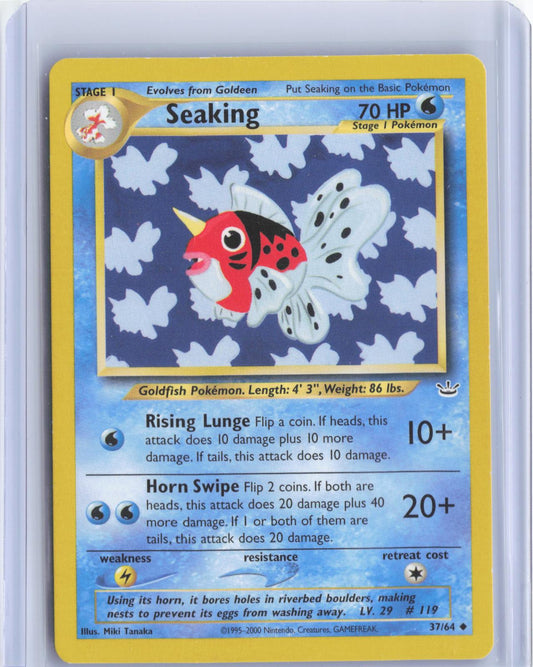 Seaking 37/64 Uncommon Neo Revelation Pokemon Unlimited TCG Card