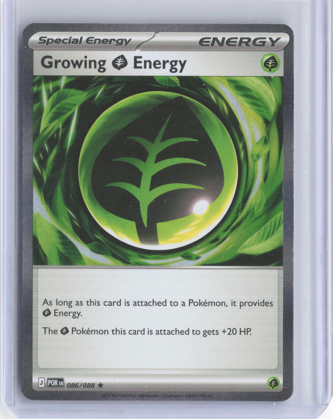 Growing Grass Energy 086/088 Rare Perfect Order Pokemon TCG Card