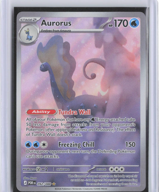 Aurorus 092/088 Holo Illustration Rare Perfect Order Pokemon