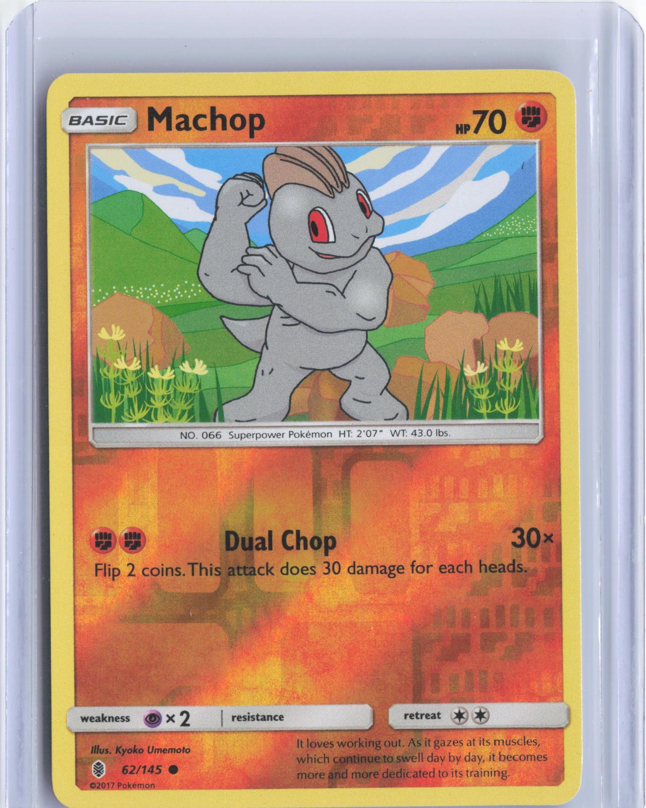 Machop 62/145 Common Guardians Rising Pokemon Reverse Holo TCG Card