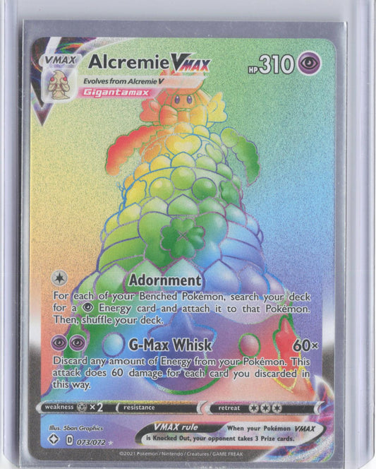 Alcremie VMAX 073/072 Rainbow Rare Shining Fates Pokemon Holo