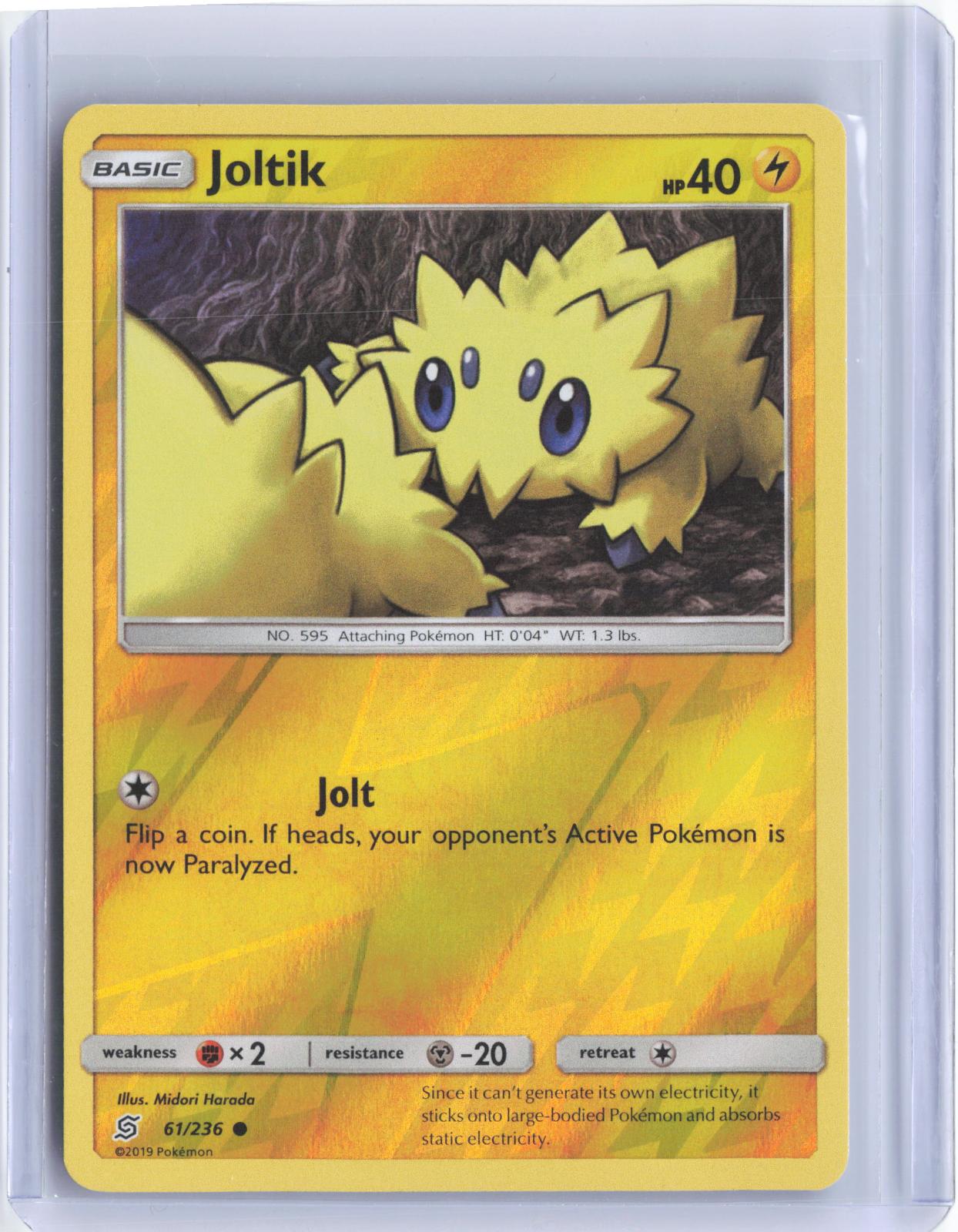 Joltik 61/236 Common Unified Minds Pokemon Reverse Holo TCG Card
