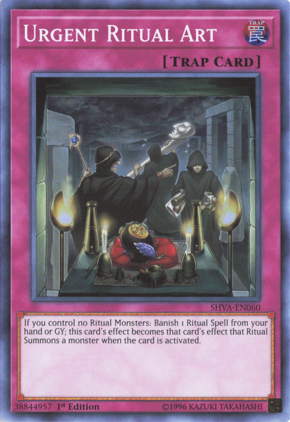 Urgent Ritual Art SHVA-EN060 Super Rare Shadows in Valhalla Yu-Gi-Oh 1st Edition