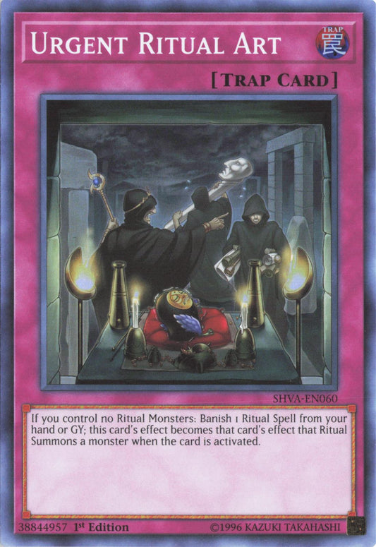 Urgent Ritual Art SHVA-EN060 Super Rare Shadows in Valhalla Yu-Gi-Oh 1st Edition