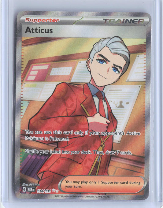 Atticus 134/131 Holo Ultra Rare Prismatic Evolutions Pokemon