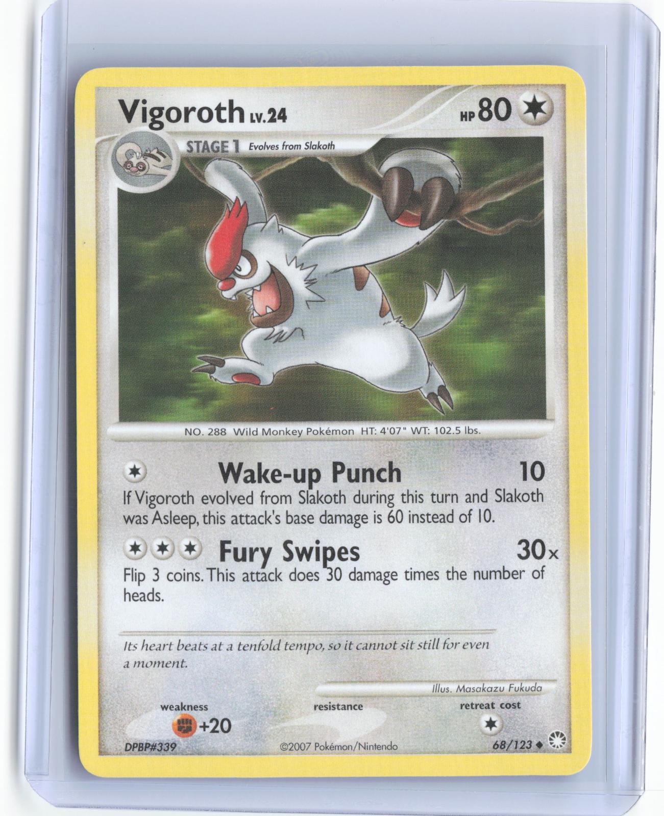 Vigoroth 68/123 Uncommon Mysterious Treasures Pokemon TCG Card