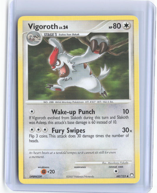 Vigoroth 68/123 Uncommon Mysterious Treasures Pokemon TCG Card