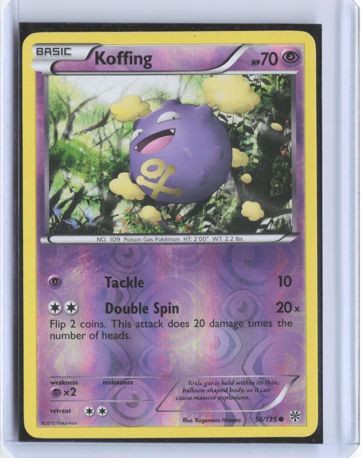 Koffing 56/135 Common Plasma Storm Pokemon Reverse Holo TCG Card