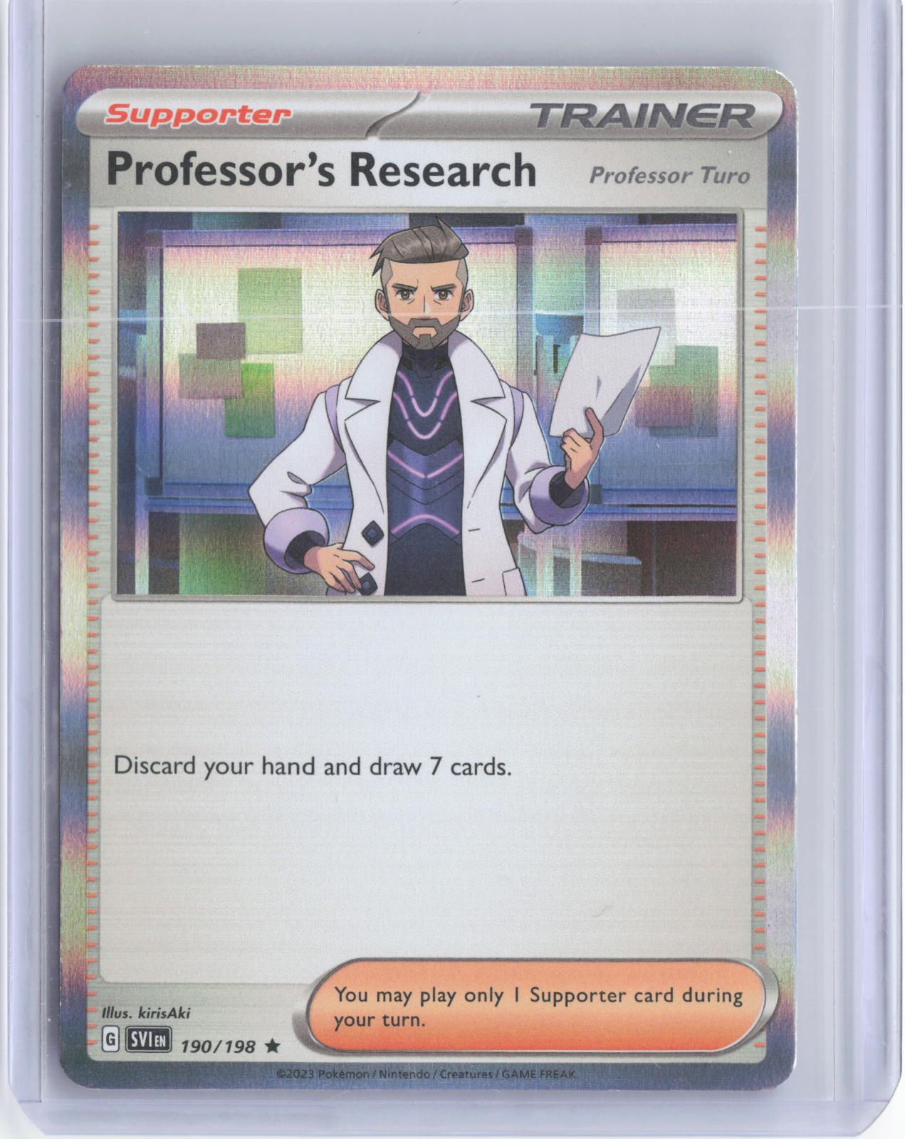 Professor's Research (Professor Turo) 190/198  Pokemon Holo TCG Card