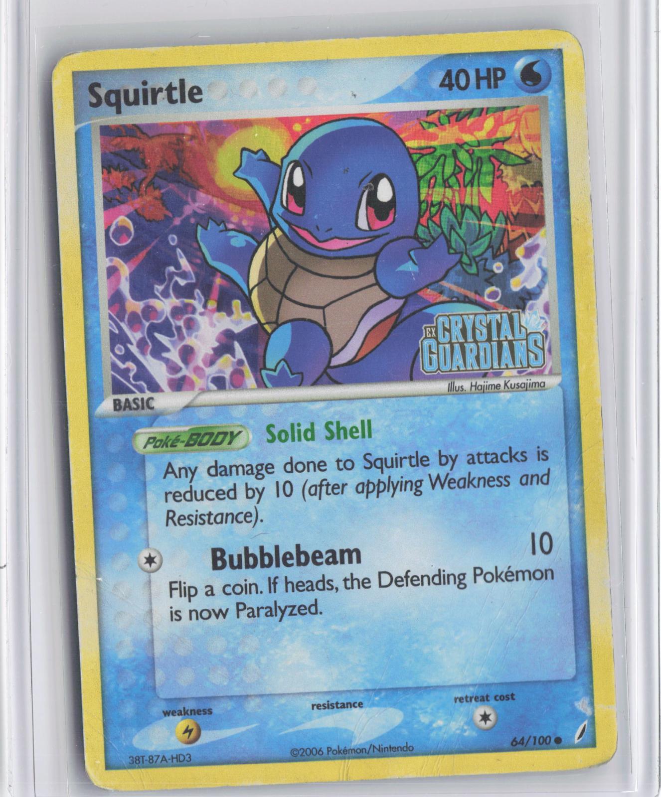 Squirtle 64/100 Common Crystal Guardians Pokemon Reverse Holo TCG Card