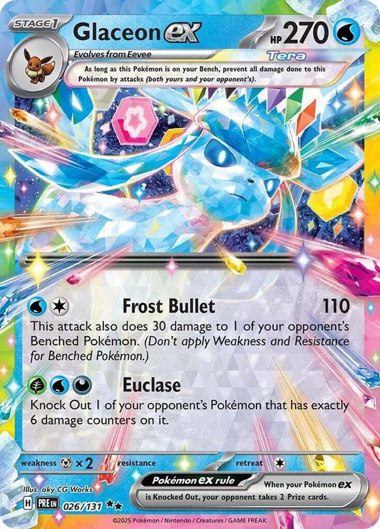 Glaceon ex - 026/131 - SV: Prismatic Evolutions (PRE)) Pokémon TCG