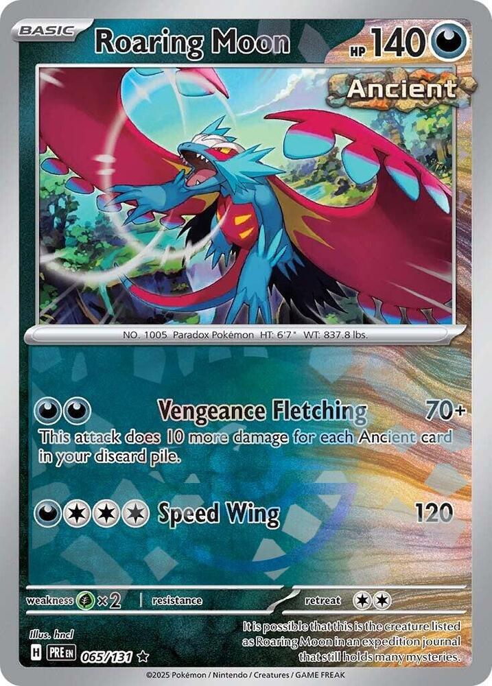 Roaring Moon 065/131 (Poke Ball Pattern) - SV: Prismatic Evolutions (PRE) Pokémon Card TCG