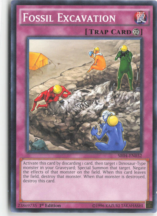 Fossil Excavation SR04-EN032 Structure Deck: Dinosmasher's Fury Yu-Gi-Oh 1st Edition