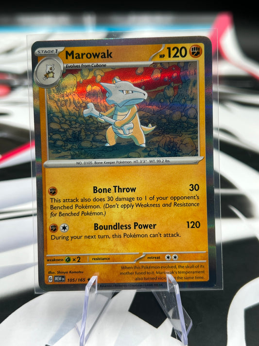 Marowak  Holo Rare 105/165 - SV: Scarlet & Violet 151 (MEW) Pokémon Card TCG