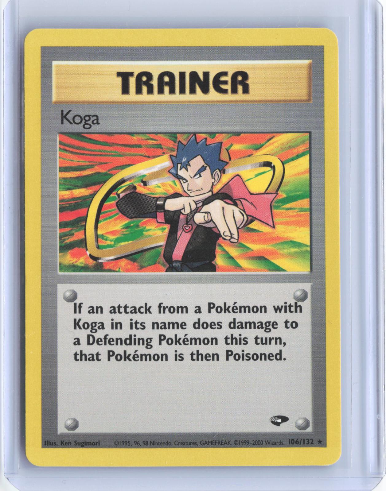 Koga 106/132 Rare Gym Challenge Pokemon Unlimited TCG Card