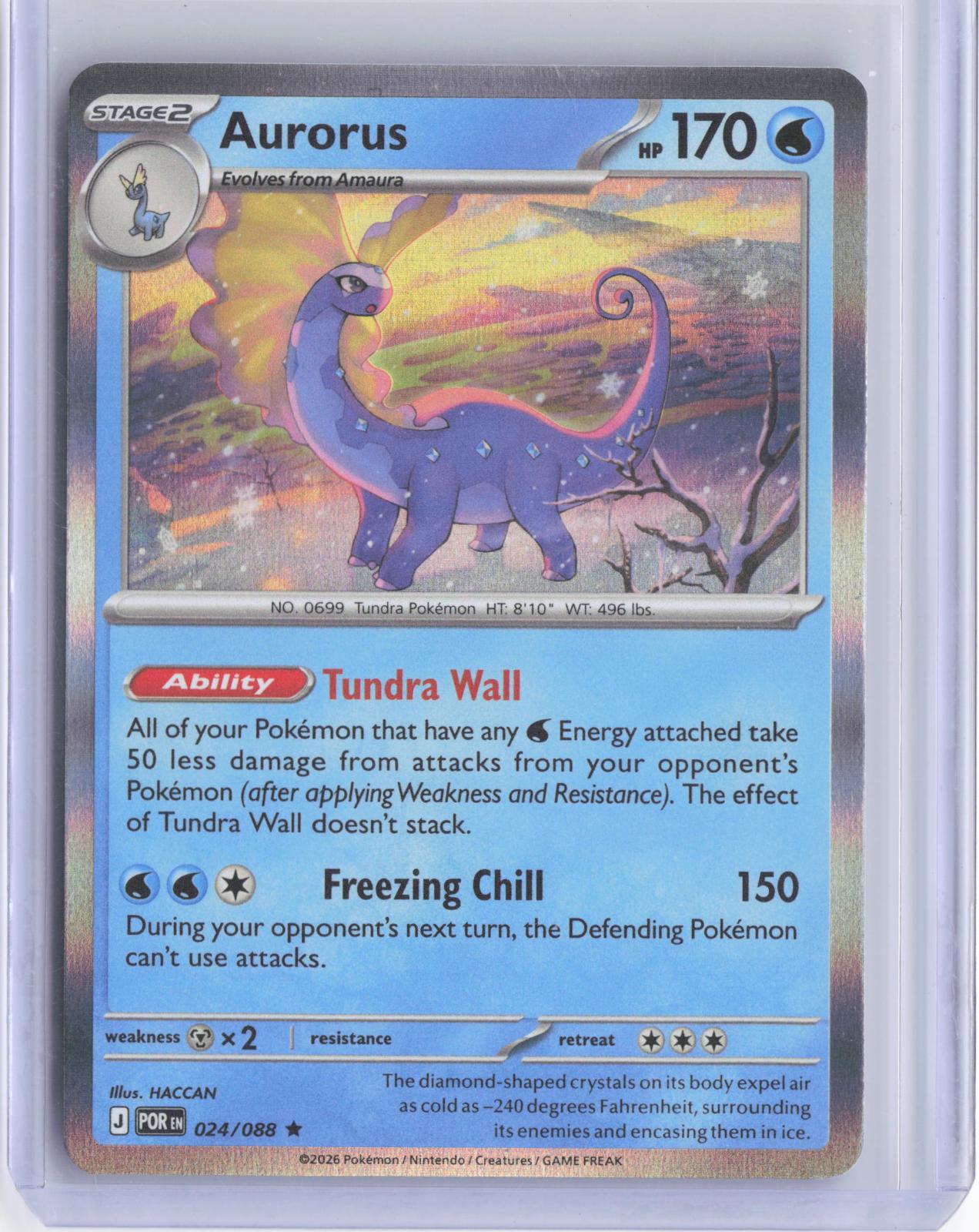 Aurorus 024/088 Rare Perfect Order Pokemon Holo TCG Card
