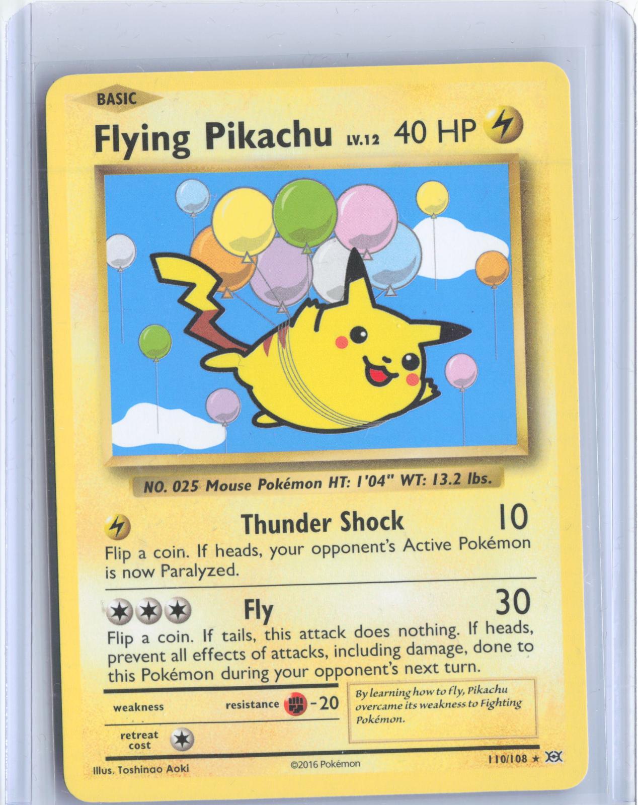 Flying Pikachu 110/108 Secret Rare Evolutions Pokemon