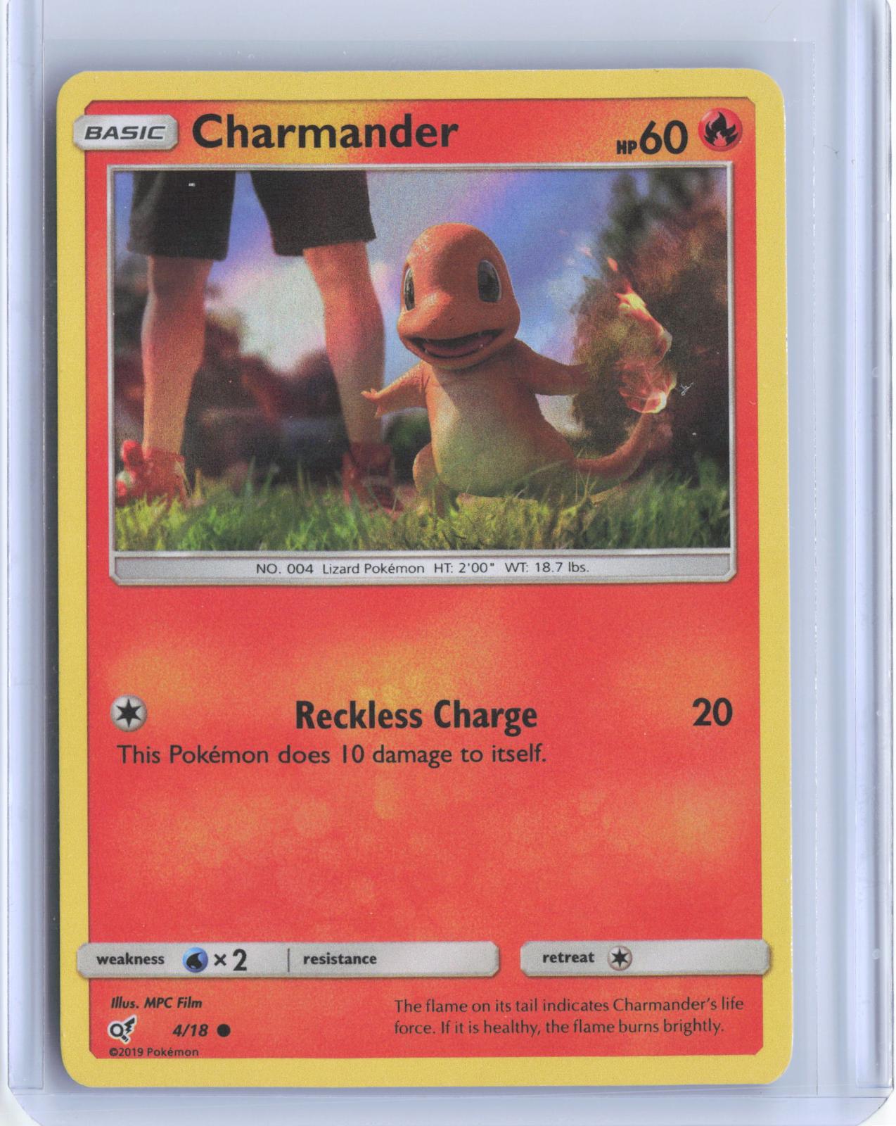 Charmander 4/18 Common Detective Pikachu Pokemon Holo TCG Card