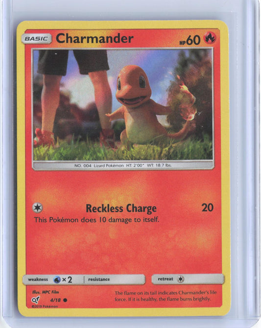 Charmander 4/18 Common Detective Pikachu Pokemon Holo TCG Card